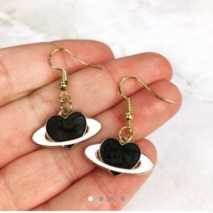 3 for $15 Heart Planet Dangle Drop Earrings